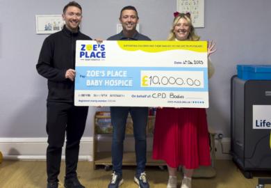 Zoe’s Place Celebrates £10,000 commitment as CPD Bodies join us as a Building Blocks Partner
